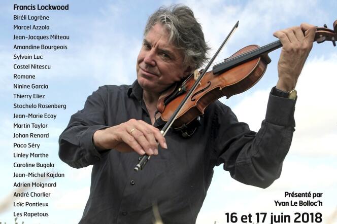 Affiche du Festival Didier Lockwood. Photographie du violoniste : Thomas Dorn.