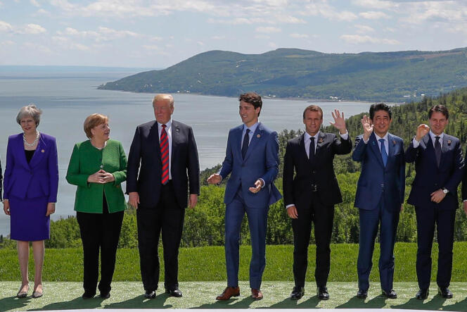 Les dirigeants du G7 lors de leur sommet, à La Malbaie (Québec), le 8 juin.
