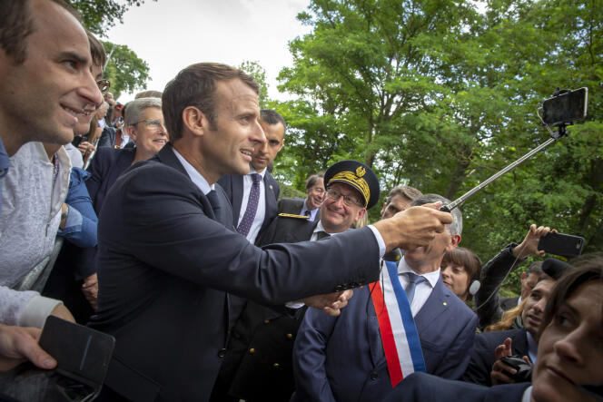 Emmanuel Macron, à Mouchamps (Vendée), le 13 juin.