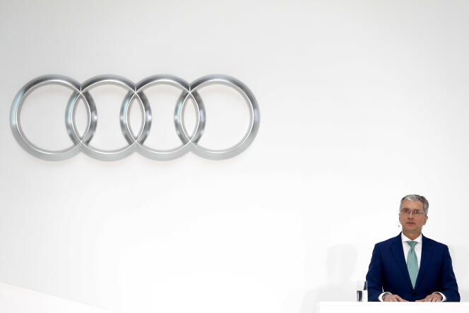 Rupert Stadler, à Ingolstadt en Allemagne, lors de la conférence annuelle d’Audi, le 15 mars.