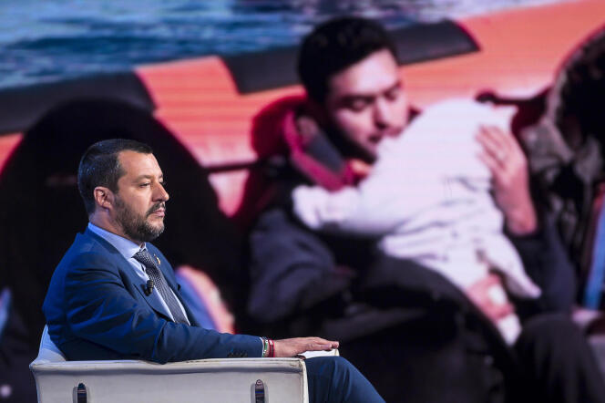 Matteo Salvini, sur les plateaux de la RAI, le 20 juin.