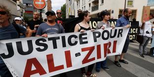 Lors d’une manifestation pour Ali Ziri, en 2017, à Paris.