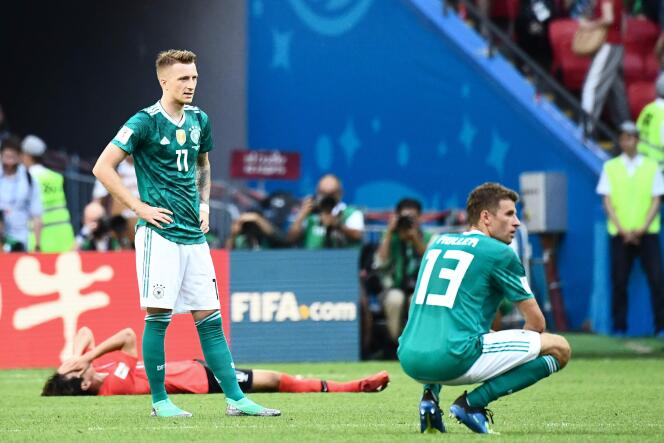 L’incompréhension de Marco Reus et Thomas Müller après l’élimination de la Mannschaft.
