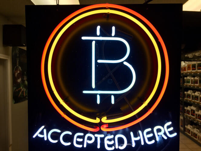 Un magasin acceptant les paiements en bitcoins dans l’Oregon, en février.