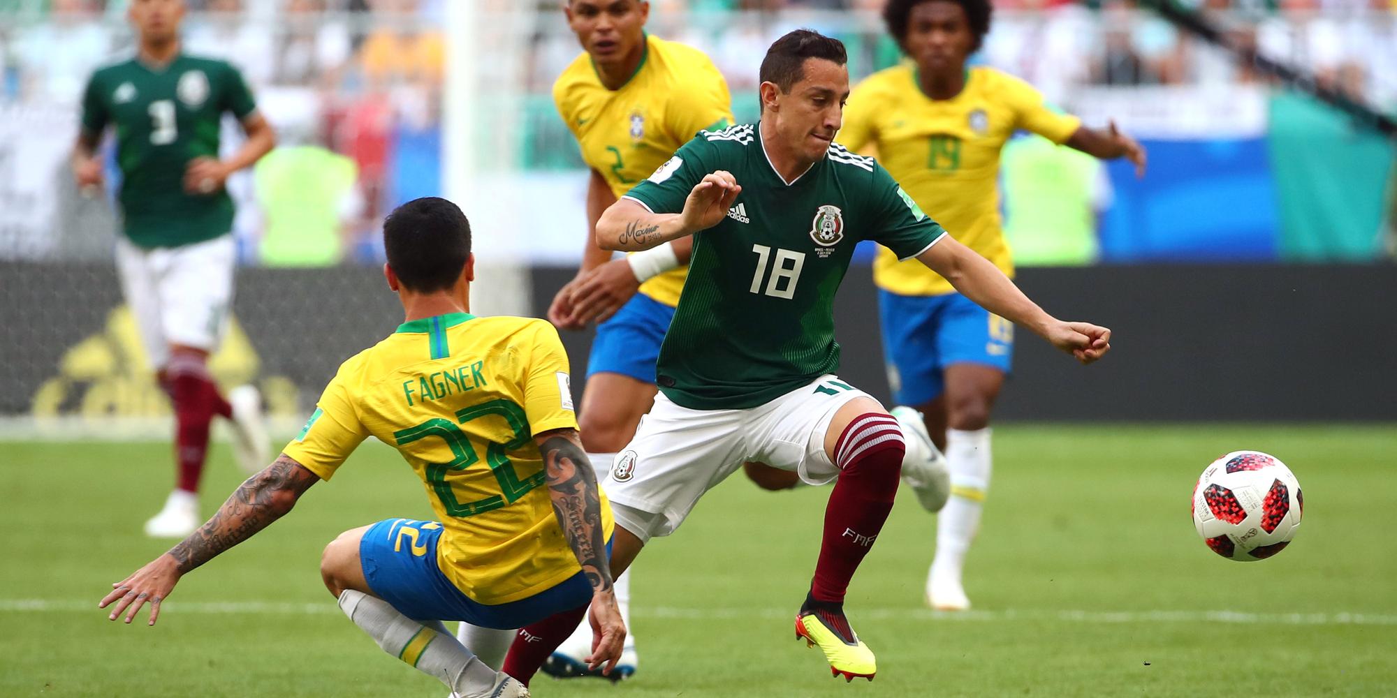 BrésilMexique en direct première mitemps serrée entre Brésiliens et