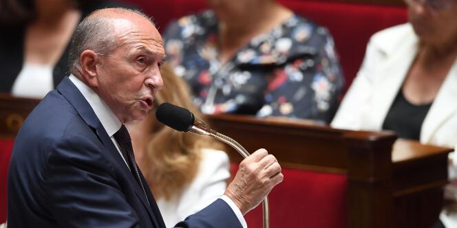 Le ministre de l’intérieur, Gérard Collomb, lors d’une séance de questions au gouvernement, le 3 juillet.