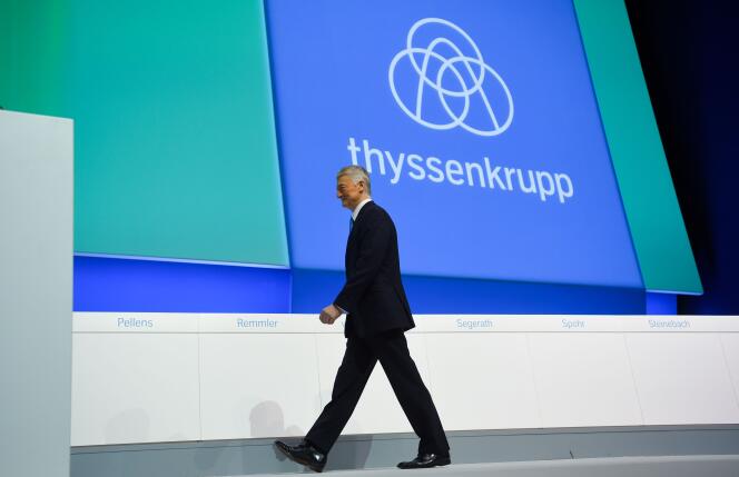 Le président du directoire de ThyssenKrupp Heinrich Hiesinger (ici à Bochum, en Allemagne, le 19 janvier 2018) a annoncé sa démission le 5 juillet 2018.