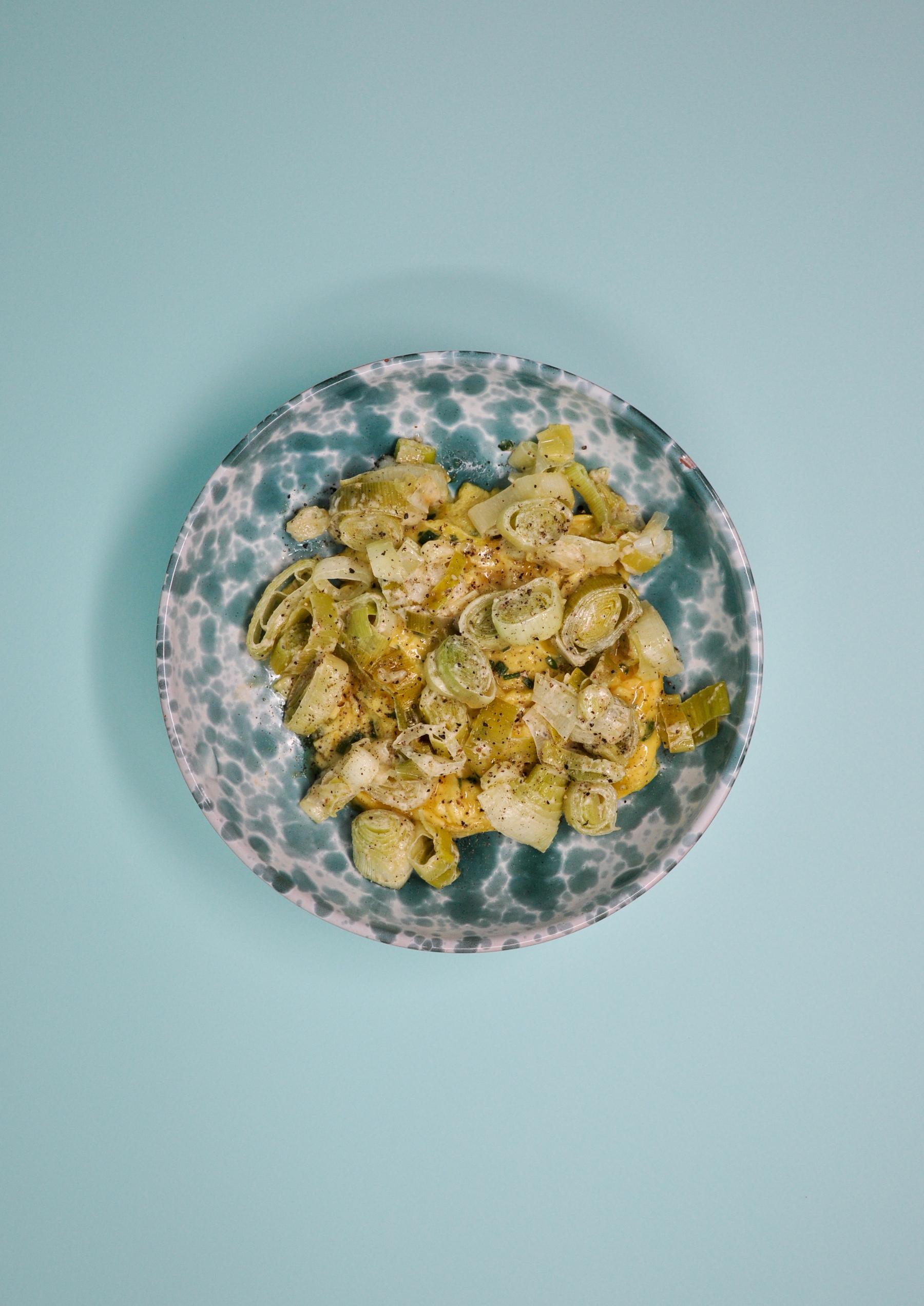 Brouillade D œufs A La Fondue De Poireau La Recette Vegetarienne