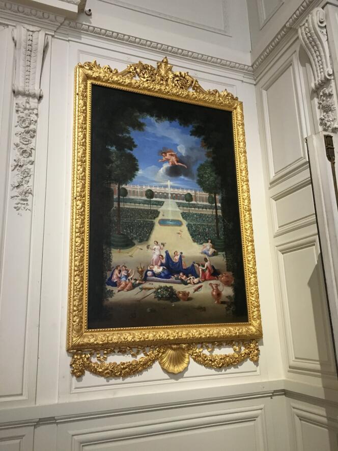 « Vue du Grand Trianon prise des parterres, avec Flore et Zéphyr », de Jean Cotelle, après sa restauration.