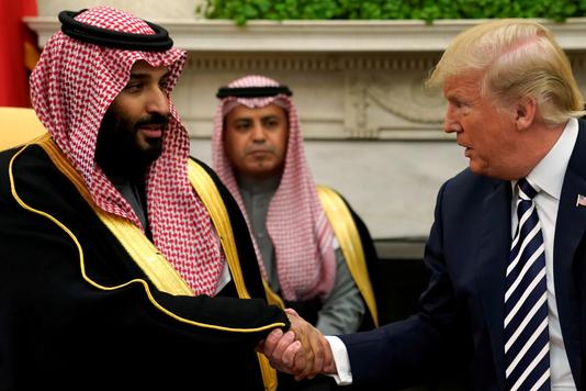 Jonathan Ernst / REUTERS Saudi Crown Prince Mohammed Ben Salman and US President Donald Trump in Washington DC on March 20.
