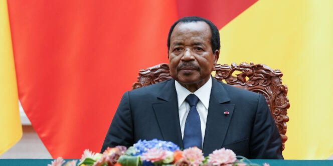 Le président camerounais Paul Biya lors d’une visite en Chine, en mars 2018.