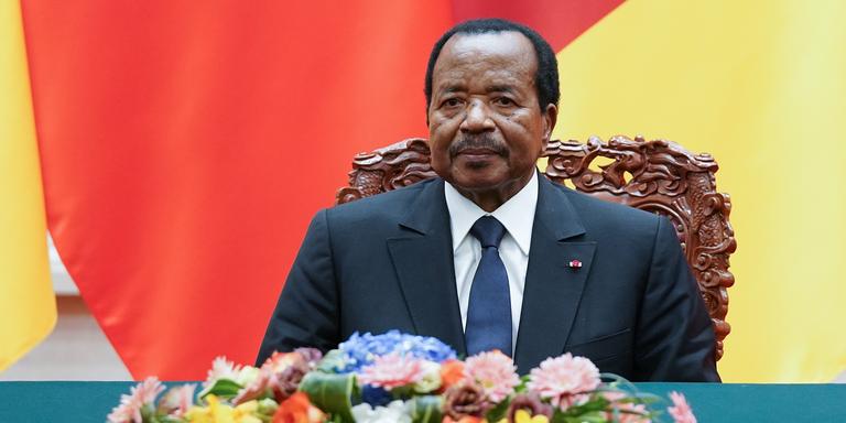 LINTAO ZHANG/AFP Le président camerounais Paul Biya à Pékin, le 22 mars 2018.