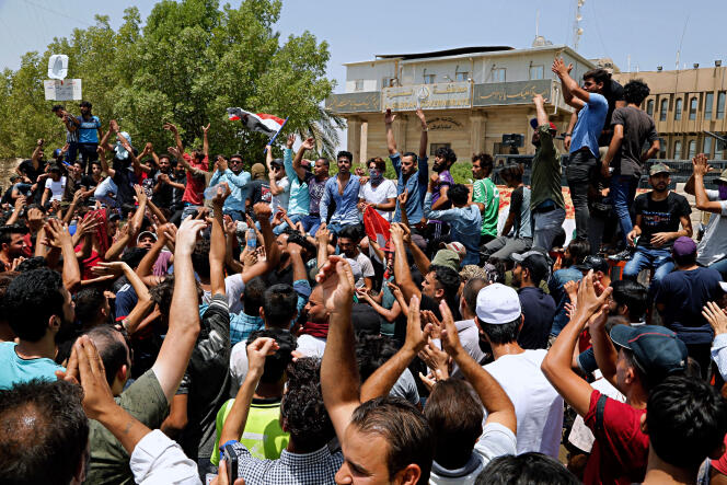 Manifestation à Bassora, le 15 juilllet.