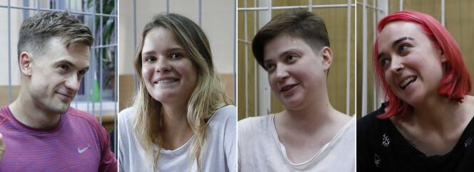 Un tribunal de Moscou a condamné Veronika Nikoulchina, Olga Pakhtoussova, Piotr Verzilov et Olga Kouratcheva à quinze jours de prison et leur a interdit d’assister à des événements sportifs pendant trois ans.