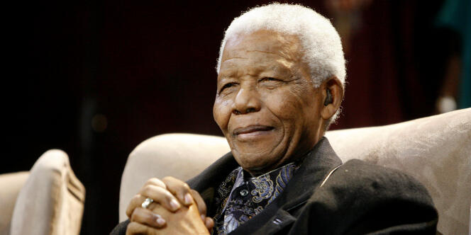 Nelson Mandela à Kliptown, près de Johannesburg, le 12 juillet 2008.