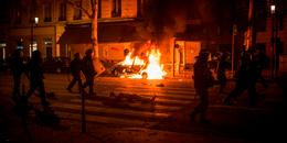Affrontements à Lyon après la victoire de la France en finale de la Coupe du monde, le 15 juillet 2018.
