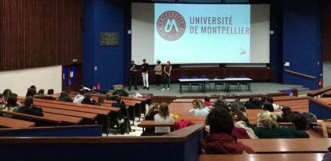 La faculté des sciences de l’université de Montpellier, lors d’une visite de lycéens en février 2018.