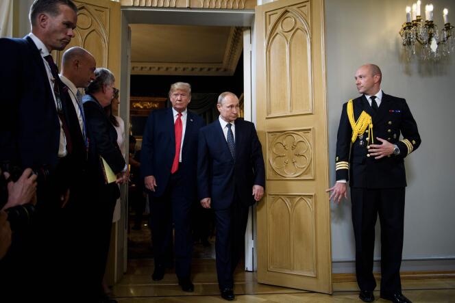 Donald Trump et Vladimir Poutine lors de leur réunion à Helsinki (Finlande), le 16 juillet.