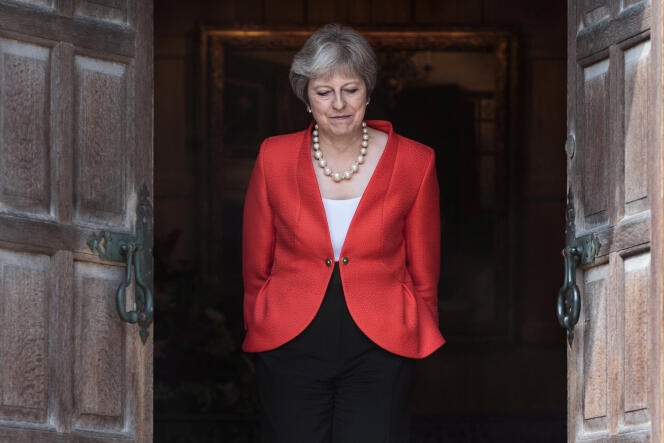 La première ministre britannique Theresa May à Aylesbury (Royaume-Uni), le 13 juillet.