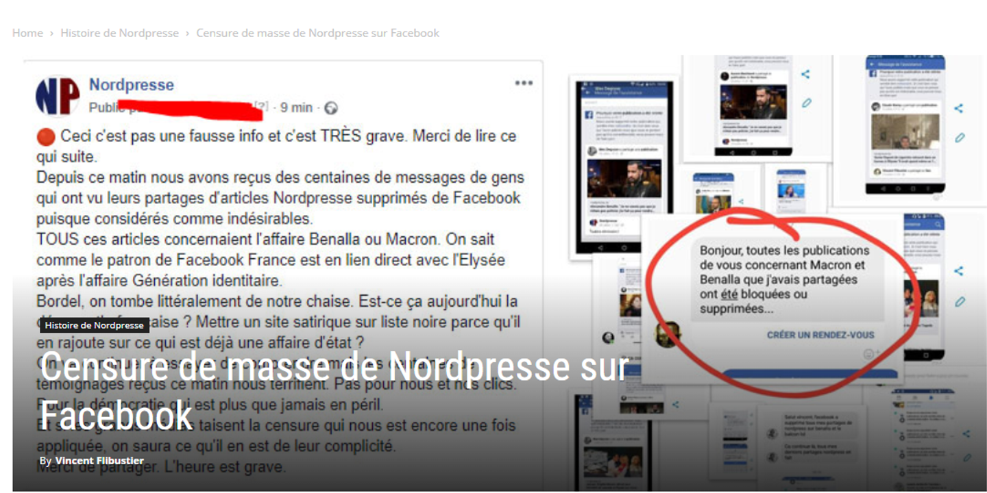 Bloque Sur Facebook Le Site Parodique Nordpresse Be Crie A La Censure
