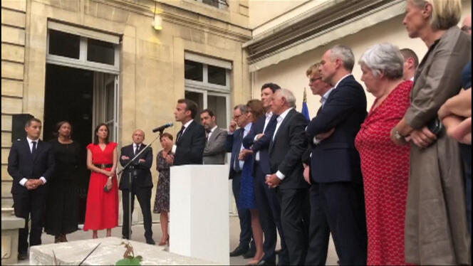 Emmanuel Macron s’est exprimé pour la première fois sur l’affaire Benalla, lors d'un pot de fin de session parlementaire, le 24 juillet.