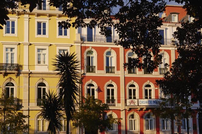 Immeubles dans le quartier Principe real, à Lisbonne, au Portugal.