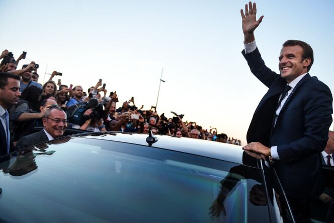 Le président Emmanuel Macron à Lisbonne (Portugal), le 27 juillet.