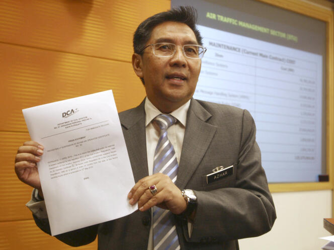 Le rapport souligne que le contrôle aérien n’a pas respecté les procédures opérationnelles habituelles, a souligné Azharuddin Abdul Rahman – ici en 2016, à Putrajaya, en Malaisie.