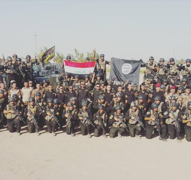 Les soldats des forces irakiennes avec lesquels Fahad Ben Rabah a combattu.