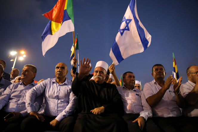 Manifestation de la minorité druze, à Tel-Aviv, le 4 août.