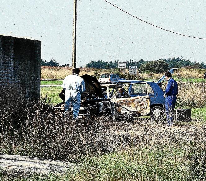 La voiture de Marie-Michèle Calvez, où le corps de la jeune femme, gisait, immolé, a été retrouvée près d’une conserverie désaffectée.
