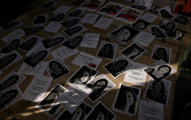 Photos de la journaliste d’investigation anticorruption Daphne Caruana Galizia, assassinée en 2017. Un suspect reconnaît l’avoir tuée dans un entretien accordé à Reuters.