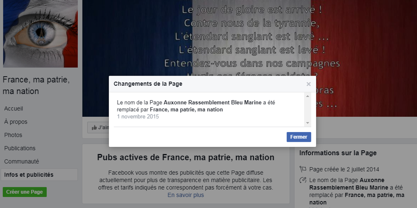 Ce que révèlent les changements de noms des pages Facebook