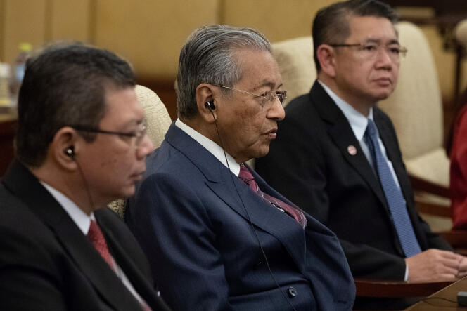 Le premier ministre de Malaisie, Mahathir Mohamad à Pékin, le 20 août.
