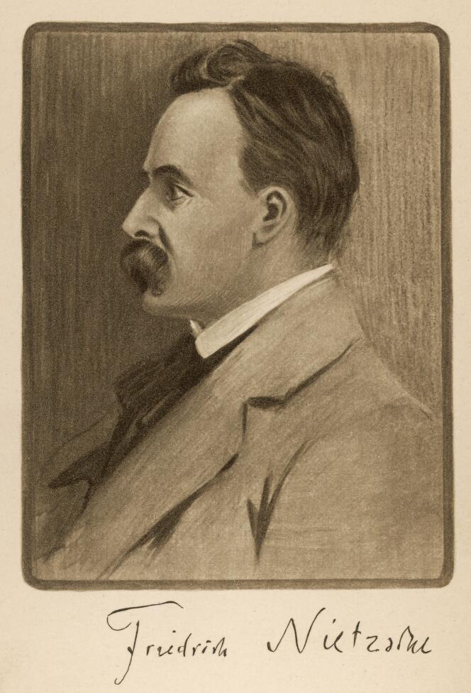 Le philosophe Friedrich Nietzsche (1844-1900), portrait anonyme.