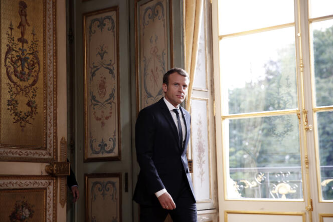 Emmanuel Macron au palais de l’Elysée, en octobre 2017.