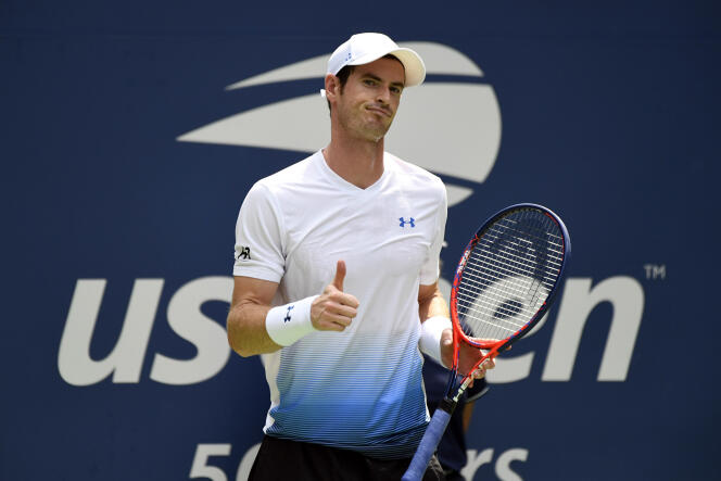 Andy Murray lors de son premier tour de l’US Open face à l’Australien Duckworth, lundi 27 août.