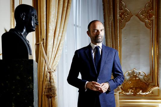 LEA CRESPI FOR THE WORLD Edouard Philippe, in his office in Hotel Matignon, in May.