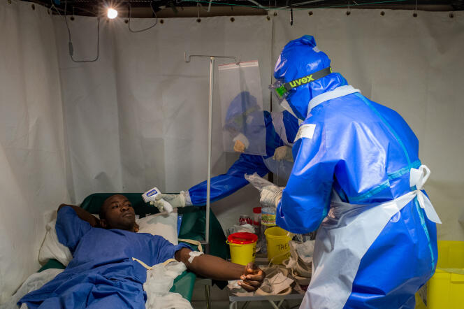 A Conakry, en Guinée, lors de l’épidémie à virus Ebola qui a touché l’Afrique de l’Ouest entre 2014 et 2016.