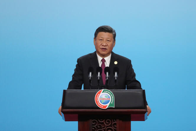 Le président chinois Xi Jinping lors de l’ouverture du sommet Chine-Afrique, à Pékin, le 3 septembre 2018.