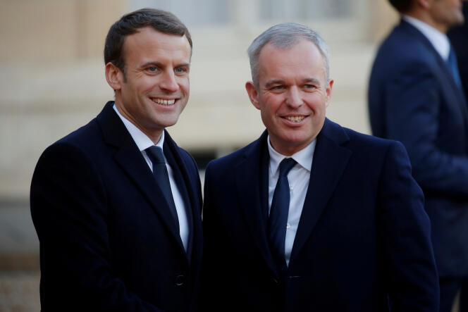 Emmanuel Macron et François de Rugy, à l’Elysée, en décembre 2017.