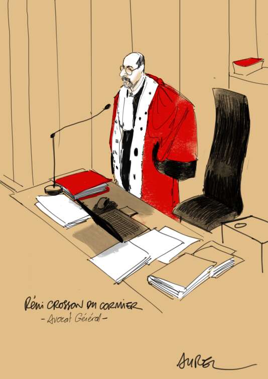 Rémi Crosson du Cormier, General Counsel, on the second day of the Meric trial at the Assize Court in Paris on 5 September.