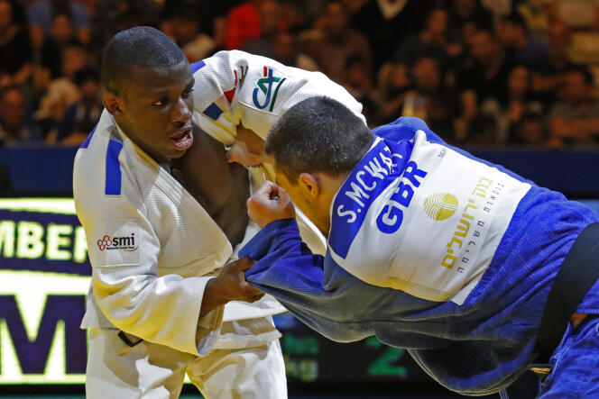Alpha Djalo, ici à Tel-Aviv le 27 avril, est l’un des nouveaux visages de l’équipe de France masculine de judo.