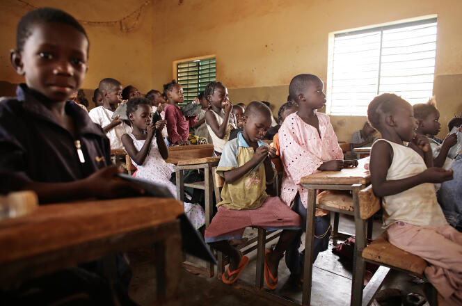 Dans une école à Ouagadougou, au Burkina Faso, en avril 2008.