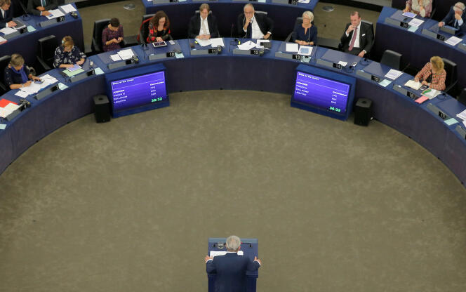 Le président de la Commission européenne livre son dernier discours sur l’état de l’Union, mercredi 12 septembre, au Parlement européen à Strasbourg.