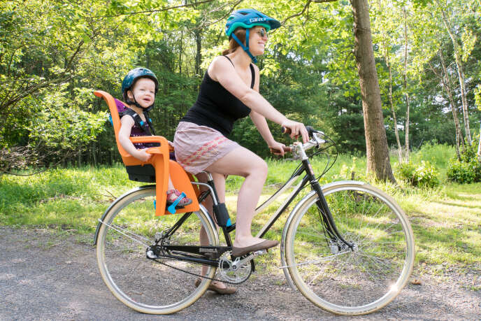 Siège à Bicyclette Enfant Amovible Sécurité Siège Avant Coussin de Selle avec Poignée et Pédale TETAKE Siège de Vélo Avant pour Enfant 