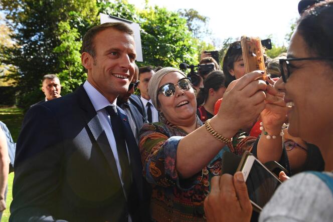 Emmanuel Macron lors des journées du patrimoine à l’Elysée le 15 septembre.