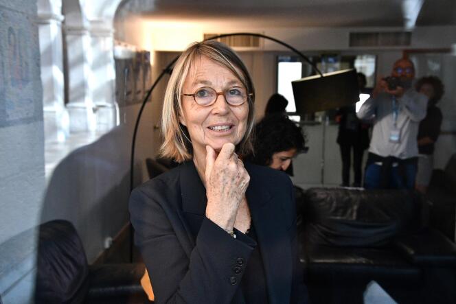 La ministre de la culture, Françoise Nyssen, lors du Festival de la fiction TV, à La Rochelle, le 14 septembre.
