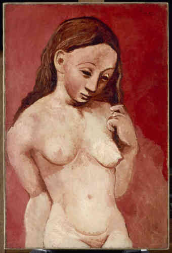 Puis surgit une nouvelle manière de peindre : Picasso simplifie les formes et utilise désormais des ocres. L’artiste tend à se libérer de ces deux périodes pour aller vers un art géométrique, plus proche des œuvres de Paul Cézanne, annonçant ce qui sera nommé plus tard le « cubisme ».