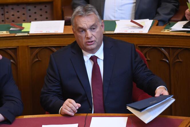 Viktor Orban, le premier ministre hongrois, au Parlement, à Budapest, le 17 septembre 2018.